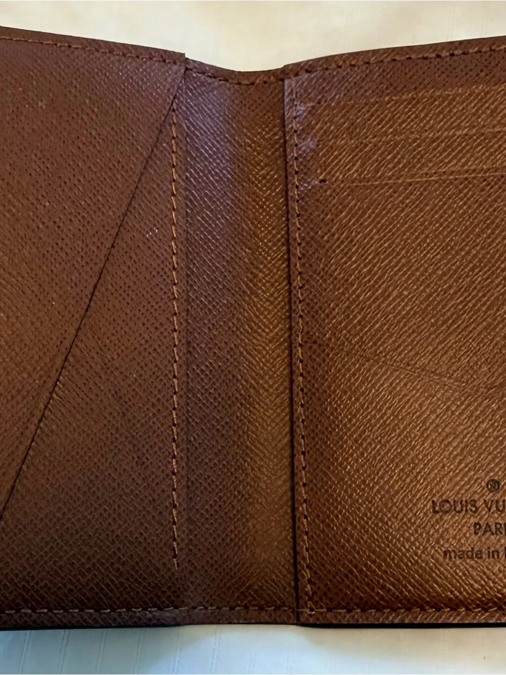 Louis Vuitton Monogram Card Holder in Dark Brown and Tan